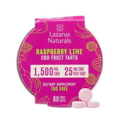 Lazarus Naturals – CBD Fruit Tarts – Raspberry Lime