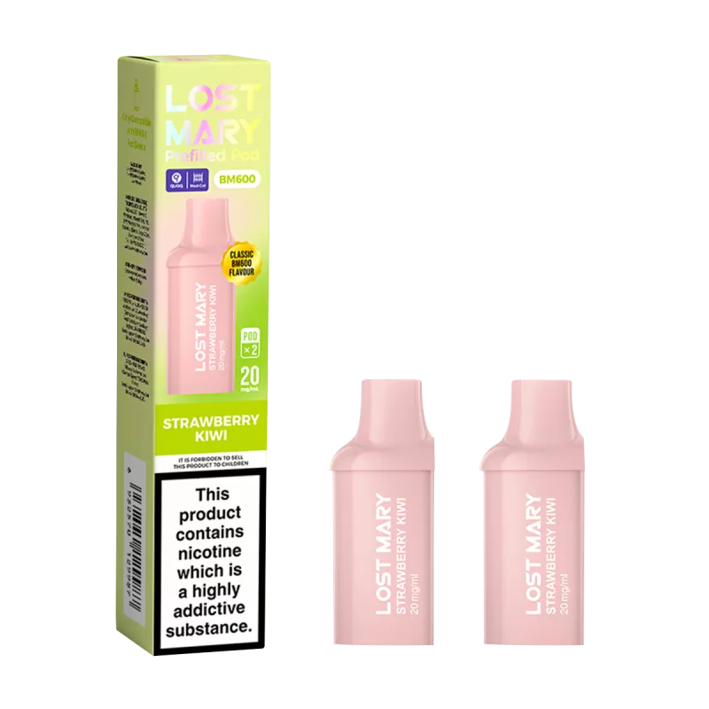 Strawberry Kiwi Lost Mary BM600 Pods - 20mg - Vape Product (E6D3A2)
