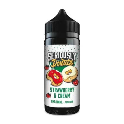 Strawberry & Cream 100ml Shortfill E-Liquid by Seriously Donuts
