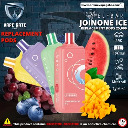 ELF Bar JoinOne Ice Replacement Pods (25,000 Puffs) - Blueberry Ice (Pods) / 50 mg