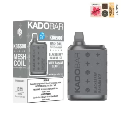 KADO BAR DISPOSABLE VAPE (6500 PUFFS) – Blackberry Banana Ice