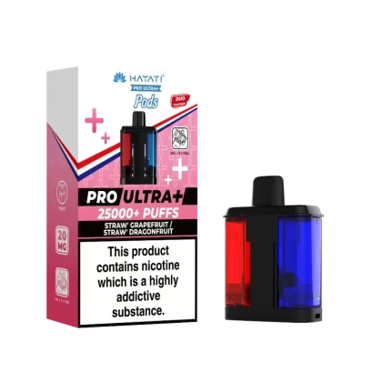 Hayati Pro Ultra Plus 25k Prefilled Pods Straw’ Grapefruit/Straw’ Dragonfruit