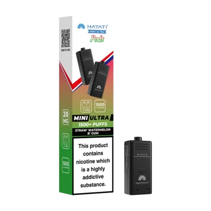 Straw' Watermelon B' Gum Hayati Mini Ultra Refill Pack - Vapeshop Co