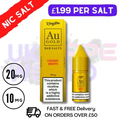 Cherry Drops Gold Bar Nic Salt