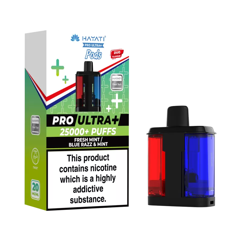 Fresh Mint / Blue Razz & Mint Hayati Pro Ultra Plus Refill Pack - Ecigwizard