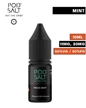 Fresh Mint Nic Salt E Liquid by Pod Salt Core