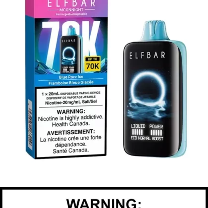 Blue Razz Ice Elf Bar MoonNight 70K Disposable Vape
