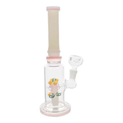 Pink Lite Brite Perc Bong – 10in