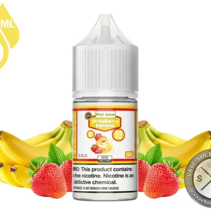 Strawberry Banana Pod Juice Bar Edition Salt 30ml - Vape Product, Vape Product