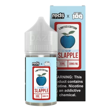 7 Daze Reds Apple x KEEP IT 100 SALT - ICED Slapple - 30ML E-Liquid