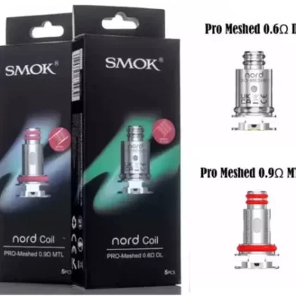 SMOK Nord Pro Mesh 0.6Ω DL 0.9Ω MTL Nord Pro Kit Coils UK - Select#5 x MTL Meshed 0.9 ohm Coils>5 x DL Meshed 0.6 ohm Coils