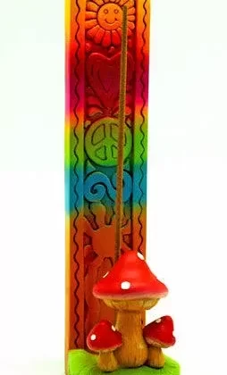 Fantasy Tower Incense Burner – Rainbow Mushrooms