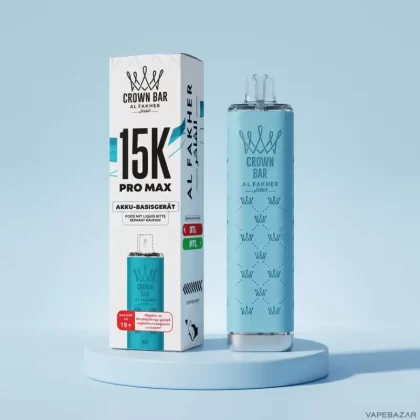 Al Fakher Crown Bar 15K Pro Max Basisgerät – Hellblau - Vape Store