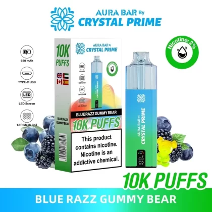 Crystal Prime Aura Bar 10000 Prefilled Pod Kit – Box of 5