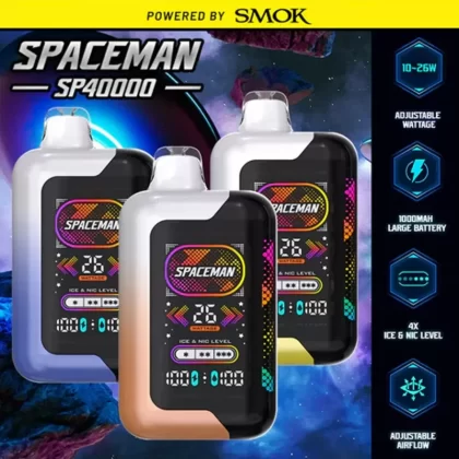 Space Man SP40K Disposable Device - 40,000 Puffs - White Grape Ice