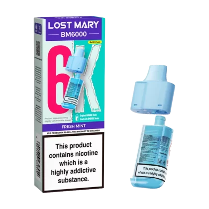 Fresh Mint Lost Mary BM6000 Refill Pack - Ecigwizard