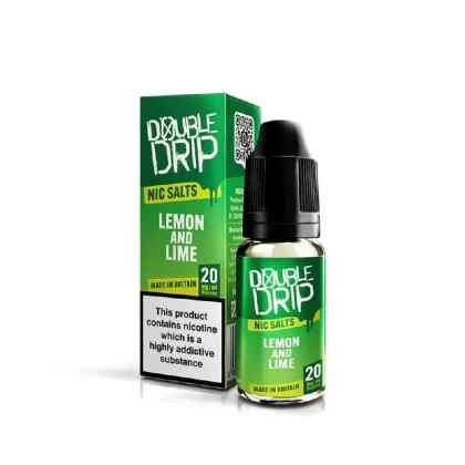 Double Drip Nic Salt E-Liquid Lemon and Lime - Nicotine Strength#20mg>10mg