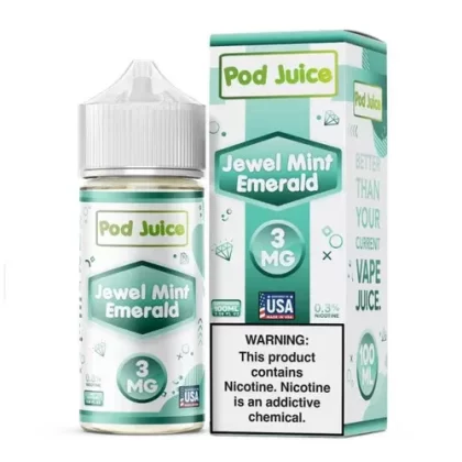 Pod Juice Jewel Mint Emerald Tobacco Free Nicotine E-Juice 100ml