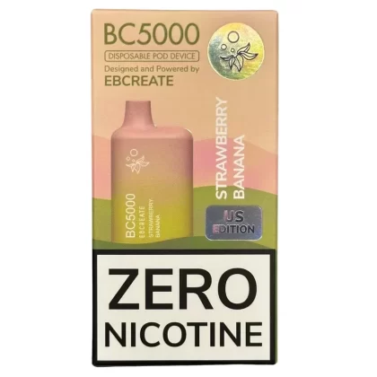 Zero Nicotine – BC5000 – Strawberry Banana – EBCreate