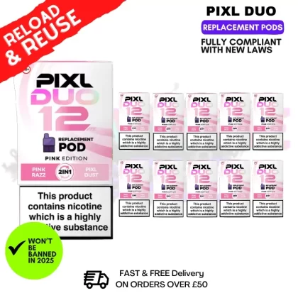 Pink Edition Pixl Duo Replacement Pods – Box Of 10