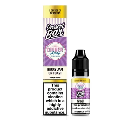 Dinner Lady Dessert Bar Salts Nic Salt E-Liquid Berry Jam On Toast - Nicotine Strength#20mg>10mg>5mg (4D47BF)