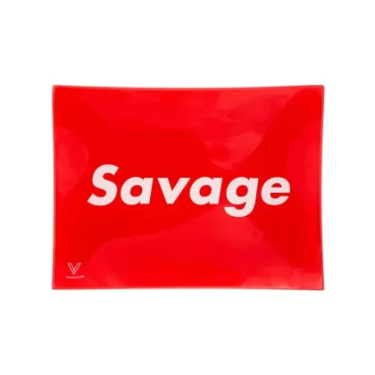 V Syndicate Savage Glass Rolling Tray - Length#6.75 Inches>10.5 Inches