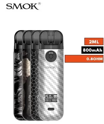 Smok Novo 4 Pod Kit - Black Stabilizing Wood, Blue Grey Cobra