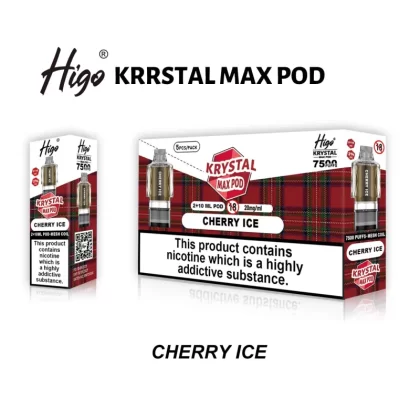 Higo Krystal Max 7500 Prefilled Pods - Box of 10 - Menthol