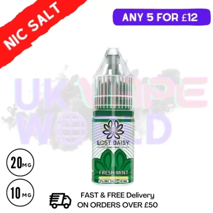 Fresh Mint LOST Daisy Nic Salt 10ML eLiquid