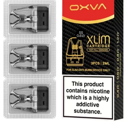 OXVA Xlim SS Top Fill Replacement Pods (3 Pack) - 1.2ohm