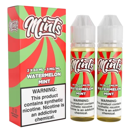 Mints Vape Co - Watermelon Mint - 120ML E-Liquid (Twin 60ML Pack) - 6MG