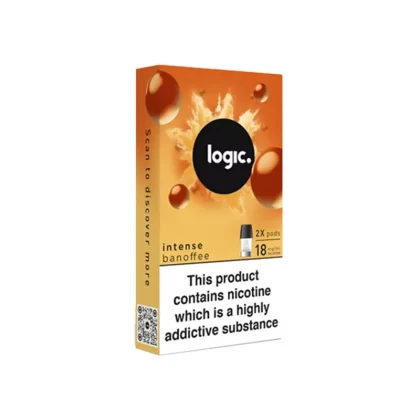 Logic Banoffee Vape Pods (2 Pack) - Nicotine Strength#Intense 18mg