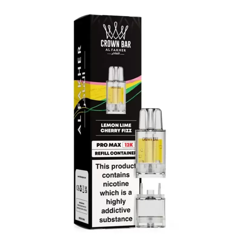Al Fakher Crown Bar Pro Max 12K Prefilled Pod Lemon Lime Cherry Fizz - Nicotine Strength#20mg (41ABF3)