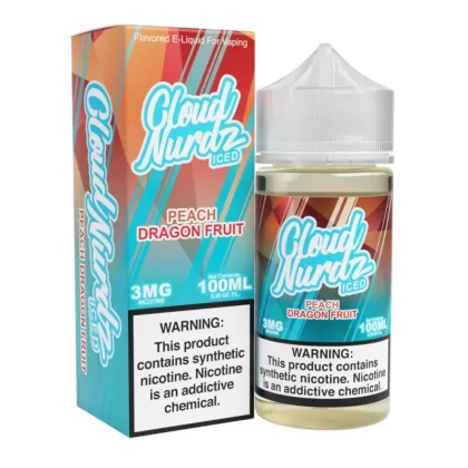 Cloud Nurdz Iced Peach Dragonfruit eJuice - Vape Product