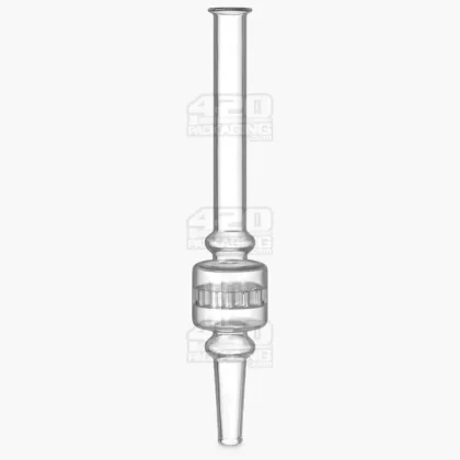 Honeycomb Percolator Dab Straw | 6in Long – Glass – Clear