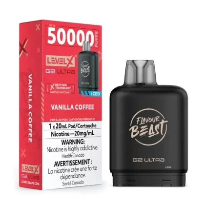 Flavour Beast Level X G2 Ultra Pod – 50k Puffs – Vanilla Coffee Iced