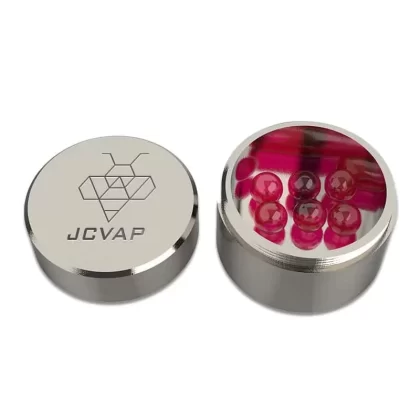 Ruby Terp Pearls 4mm 6 pcs with Titanium Rio Jar