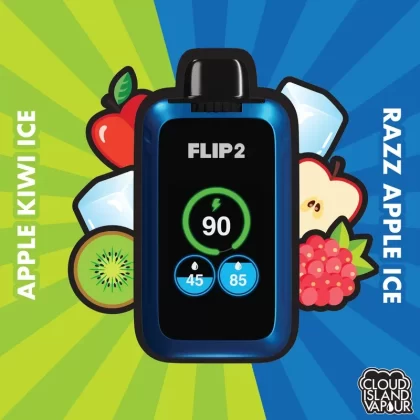 Flip 2 Disposable Vape – Apple Kiwi Ice And Razz Apple Ice