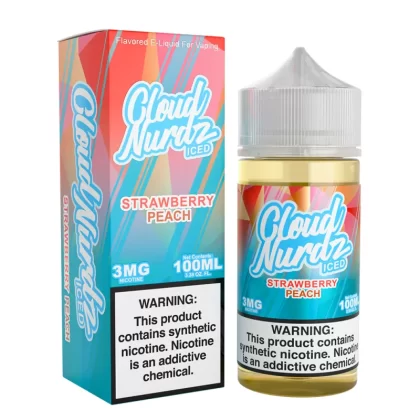 Strawberry Peach Ice | Cloud Nurdz | 100mL - 0MG