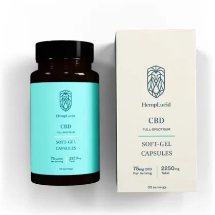 Hemplucid CBD Soft Gels 75mg per Gel (30 Gels) - Ejuicewarehouse