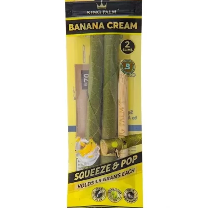 King Palm Slim Banana Cream Pre-Rolled Cones (2-Pack) - Vape Store