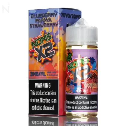 NOMS X2 E Liquid- Blueberry Papaya Strawberry - 120mL - 6mg