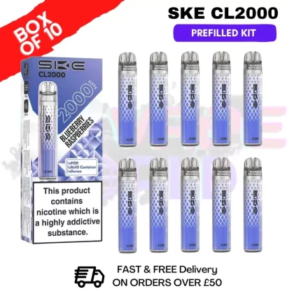 Blue Raspberries SKE CL2000 Kits Box Of 10 – £39.99