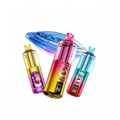 OKSO Tornado 100k Visual Oil Vape - Blue Razz, Juicy Peach; 2-nicotine, 0-nicotine (478C68)