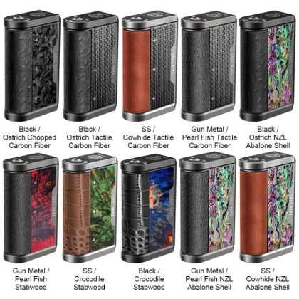 Lost Vape Centaurus DNA 250C Box Mod 200W - Black / Ostrich Tactile Carbon Fiber