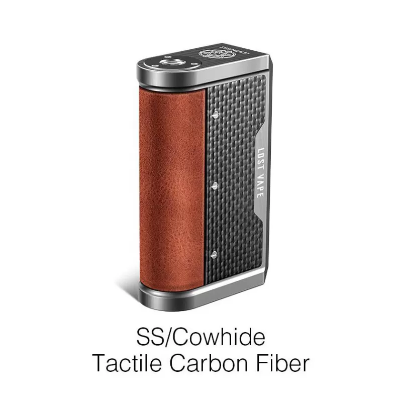 Lost Vape Centaurus DNA 250C Box Mod 200W - Black / Ostrich Tactile Carbon Fiber - Image 2