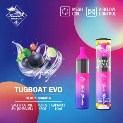 TUGBOAT EVO 4500 PUFFS – BLACK MAMABA