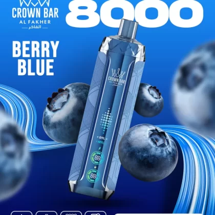 Al Fakher Crown Bar Crystal V2 8000 Berry Blue
