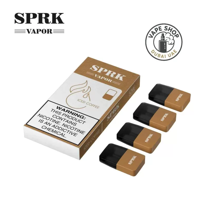 Myle V4 Compatible Pod SPRK VAPOR use for Myle V4 Device - Cubano, iced coffee; BOX OF 5 PCS (D3F8BA) - Image 2