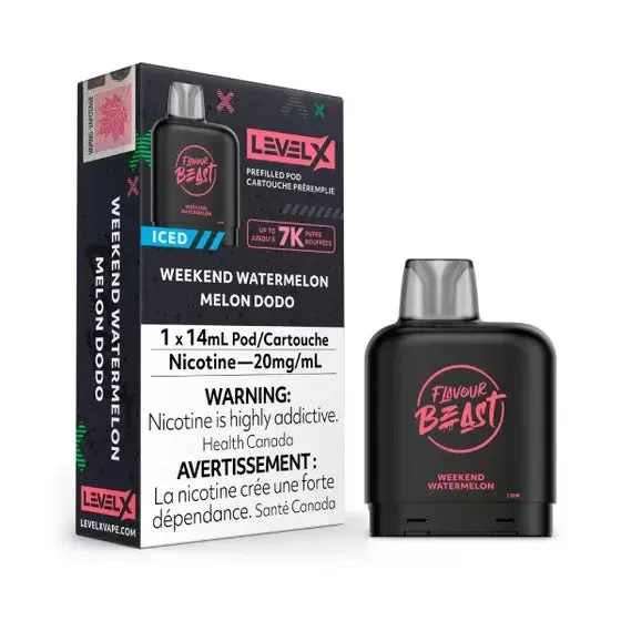 LEVEL X FLAVOUR BEAST PODS – WEEKEND WATERMELON ICED